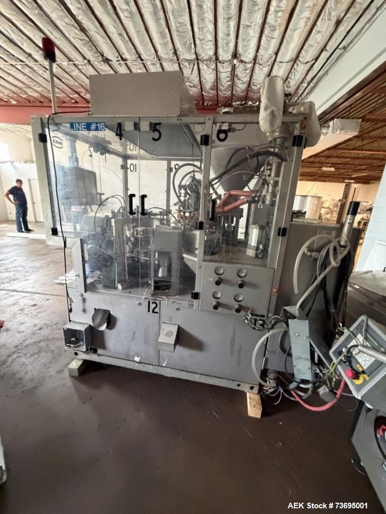 Used IWK TFS30-2 Automatic Dual Head Hot Air Plastic Tube Filler – High-Speed Tube Filling & Sealing Machine