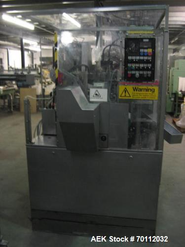 Used IWKA Plastic/Laminate Tube Filler, Model TU 200. IWKA TZ101 automatic tube feeder; speeds of up to 250 tubes per minute. Stainless steel product feed hopper. Tube registration station. Dual fill...