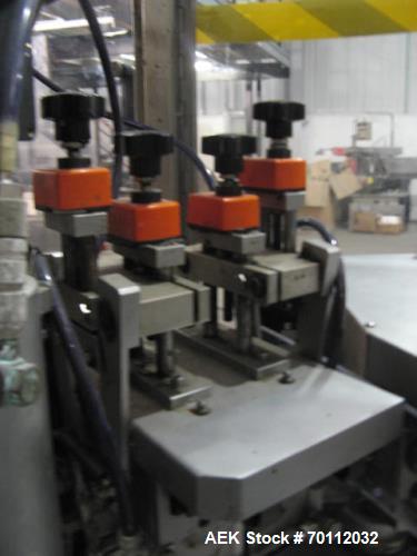 Used IWKA Plastic/Laminate Tube Filler, Model TU 200. IWKA TZ101 automatic tube feeder; speeds of up to 250 tubes per minute. Stainless steel product feed hopper. Tube registration station. Dual fill...