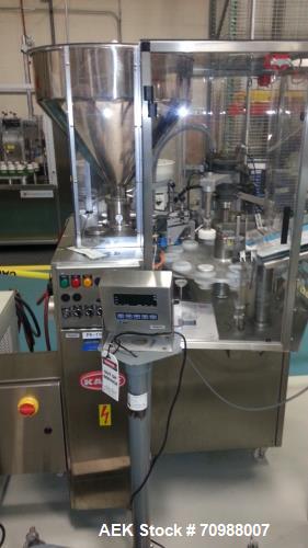 Used- Kalix, Model KX600 Hot Air Plastic Tube Filler, type KXE. Sanitary design, rated up to 60 tubes per minute. Single hea...