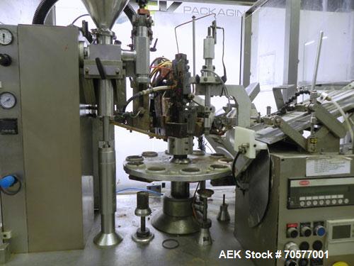 Used Kalix KX70 Hot Air Plastic Tube Filler.