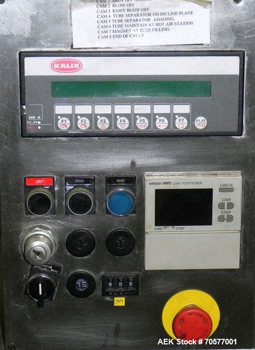 Used Kalix KX70 Hot Air Plastic Tube Filler.
