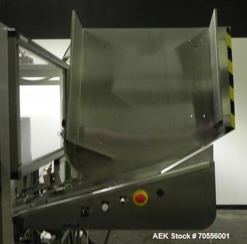 Used Klenz Pak Model KX80B 12 Station Hot Air Plastic Tube Filler. Machine is capable of speeds up to 80 tubes per minute. Tube size range: diameter up to 2" or 50mm, height up to 8" or 200mm. Fill s...