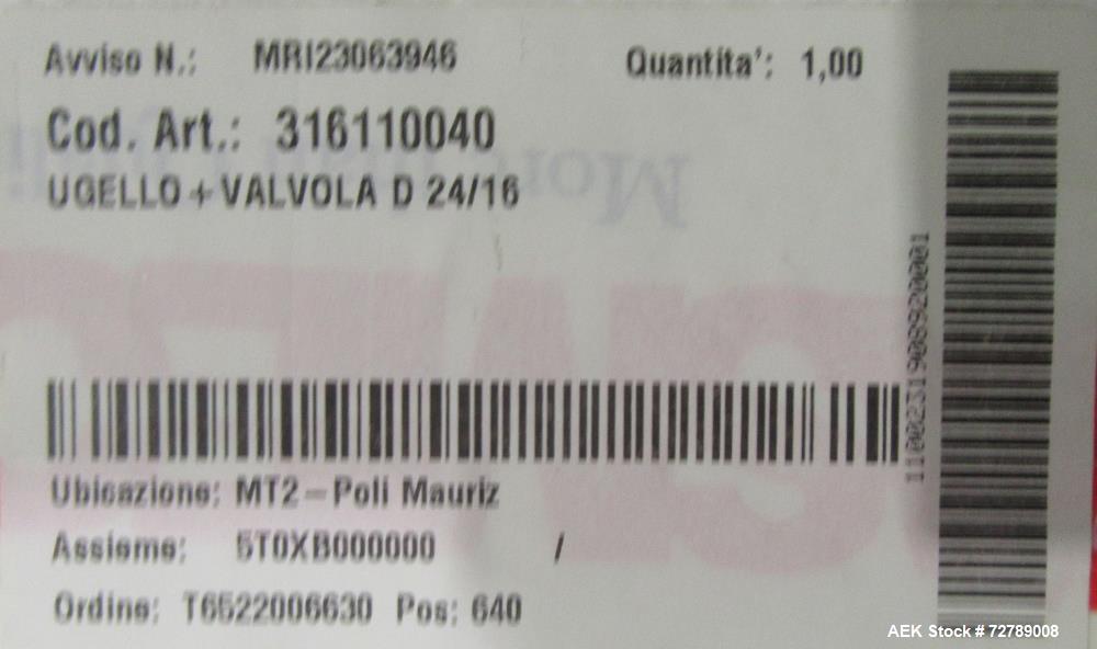 Unused Marchesini Group Tonazzi Millenium 120 Automatic Hot Air Tube Filler for Sale