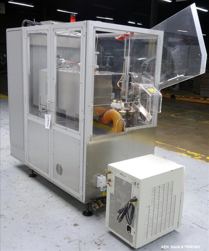 Used Norden Model NM 700 HA Hot Air Plastic Tube Filler. Capable of speeds up to 70 tubes per minute. General Fill volume range: 1ml - 300ml. Tube size range: (Length) 50mm - 250mm (Diam) 10mm - 60mm...