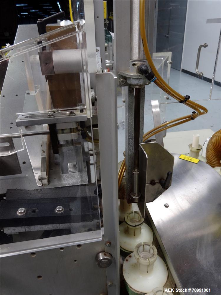 Used Norden Model NM 700 HA Hot Air Plastic Tube Filler. Capable of speeds up to 70 tubes per minute. General Fill volume range: 1ml - 300ml. Tube size range: (Length) 50mm - 250mm (Diam) 10mm - 60mm...