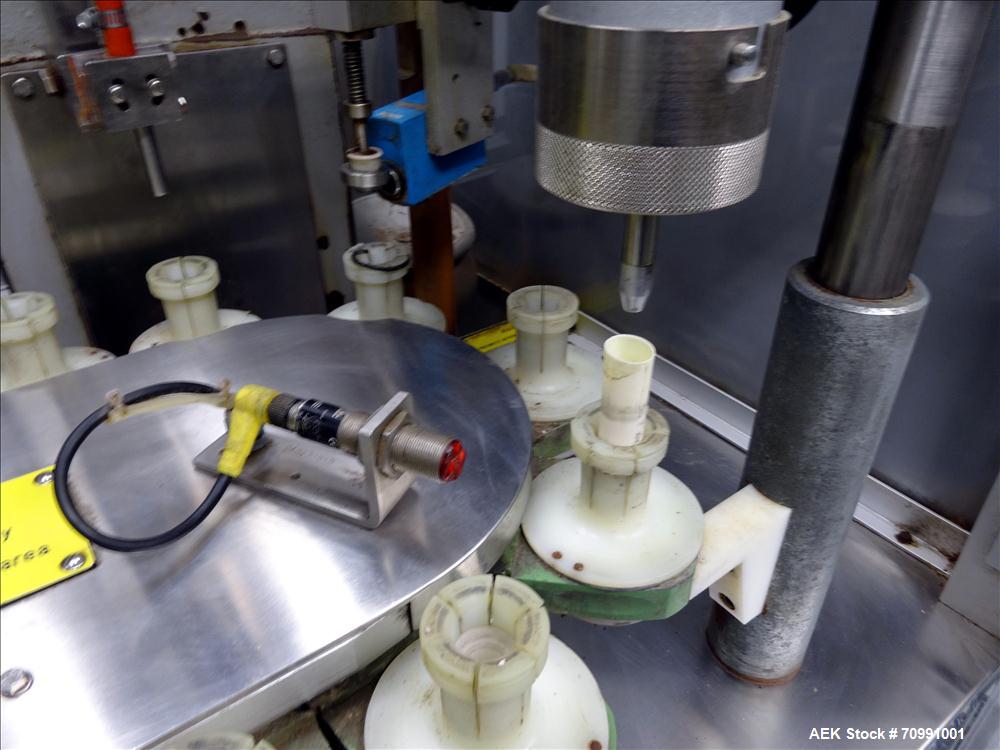 Used Norden Model NM 700 HA Hot Air Plastic Tube Filler. Capable of speeds up to 70 tubes per minute. General Fill volume range: 1ml - 300ml. Tube size range: (Length) 50mm - 250mm (Diam) 10mm - 60mm...