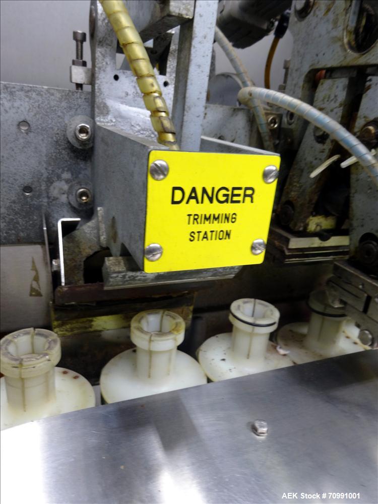 Used Norden Model NM 700 HA Hot Air Plastic Tube Filler. Capable of speeds up to 70 tubes per minute. General Fill volume range: 1ml - 300ml. Tube size range: (Length) 50mm - 250mm (Diam) 10mm - 60mm...