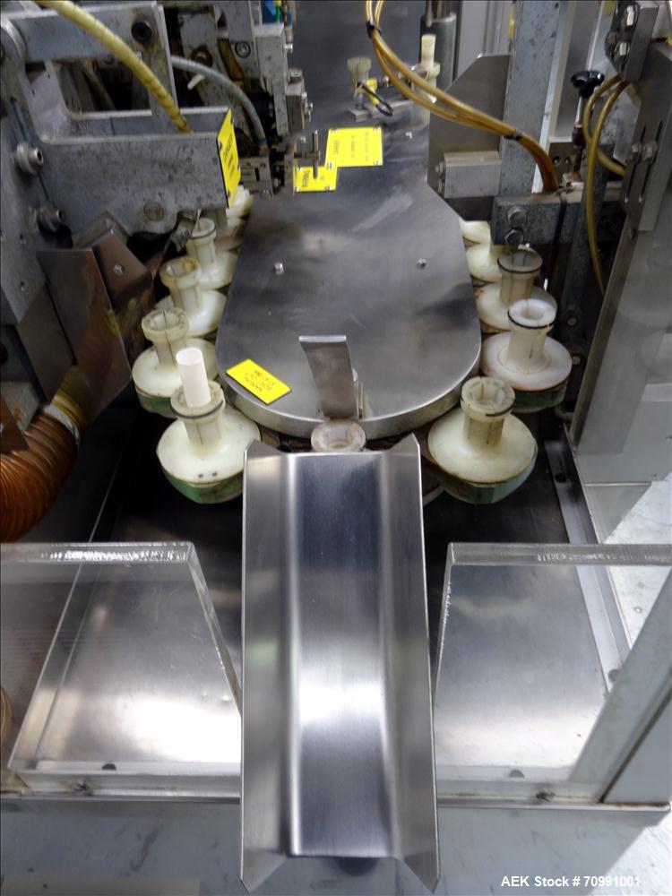 Used Norden Model NM 700 HA Hot Air Plastic Tube Filler. Capable of speeds up to 70 tubes per minute. General Fill volume range: 1ml - 300ml. Tube size range: (Length) 50mm - 250mm (Diam) 10mm - 60mm...