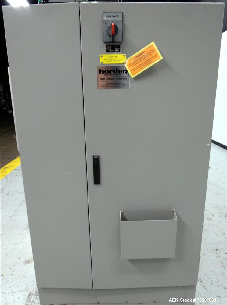Used Norden Model NM 700 HA Hot Air Plastic Tube Filler. Capable of speeds up to 70 tubes per minute. General Fill volume range: 1ml - 300ml. Tube size range: (Length) 50mm - 250mm (Diam) 10mm - 60mm...