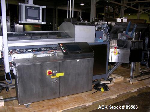 Used Norden Plastic Tube Filling Line Consisting Of: (1) Model NM2000 Norden tube filler, hinged cassette tube feeder, tube cleaning, vision system, cap torquing, twin head bottom up piston fill stat...