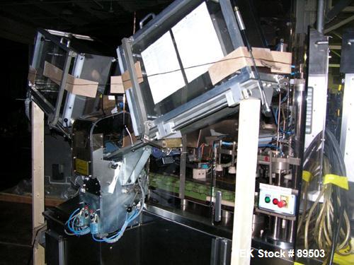 Used Norden Plastic Tube Filling Line Consisting Of: (1) Model NM2000 Norden tube filler, hinged cassette tube feeder, tube cleaning, vision system, cap torquing, twin head bottom up piston fill stat...