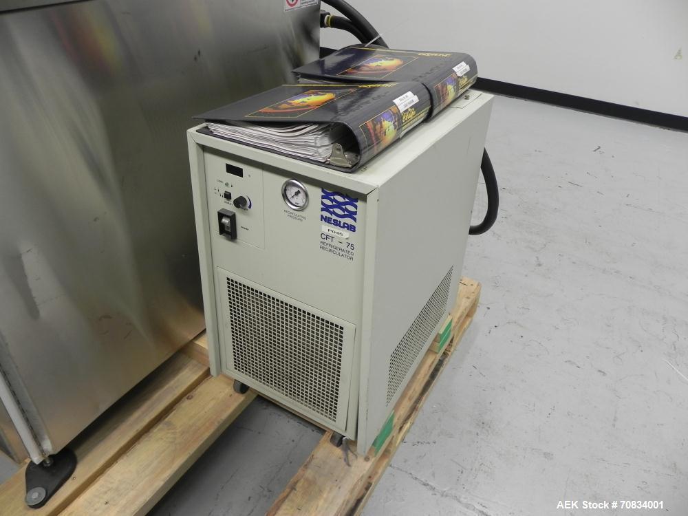 Used Prosys Model RT60H Hibar Pump Hot Air Plastic Tube Filler. Single pump servo driven rotary filler for micro-dose applications. Rated at speeds up to 70 tubes per minute. Has a fill volume range ...