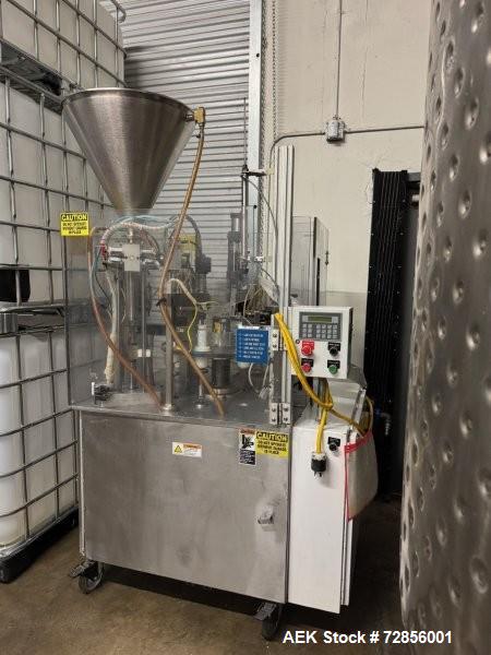 Used Prosys LVF-RT40H Plastic Tube Filler – Hot Air Seal, 40 TPM, Heated Hopper, Cosmetic Creams Packaging
