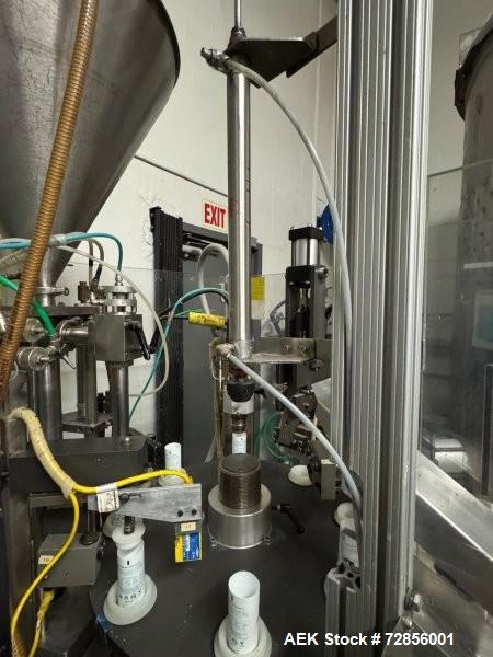 Used Prosys LVF-RT40H Plastic Tube Filler – Hot Air Seal, 40 TPM, Heated Hopper, Cosmetic Creams Packaging