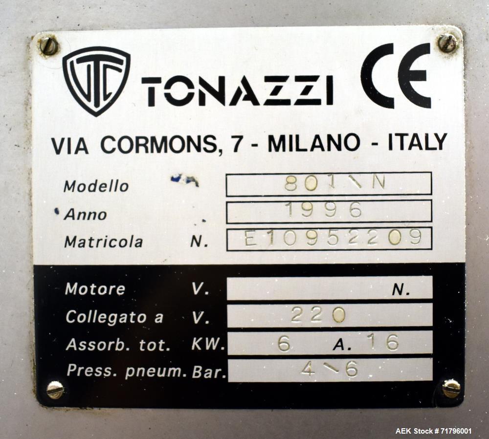 Used Tonazzi COLIBRI 801 Automatic,Plastic Tube Filler and Sealer