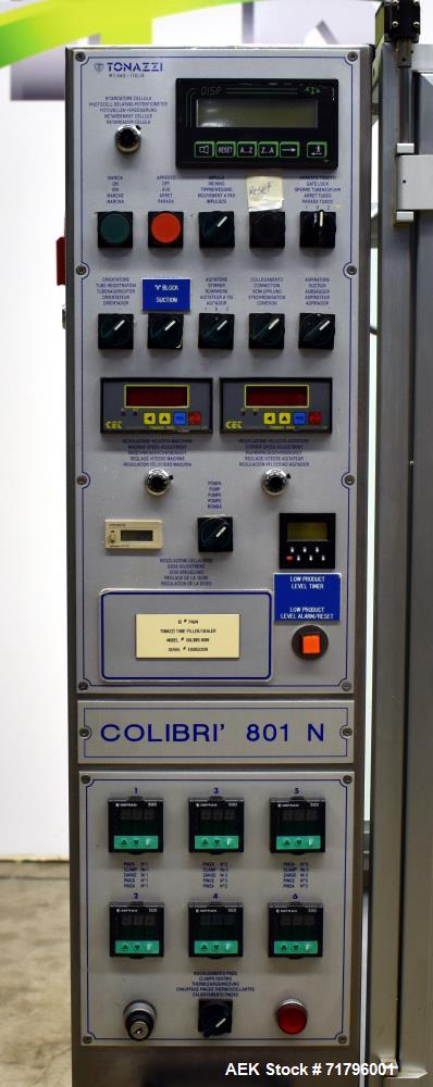 Used- Tonazzi COLIBRI 801 Automatic,Plastic Tube Filler and Sealer