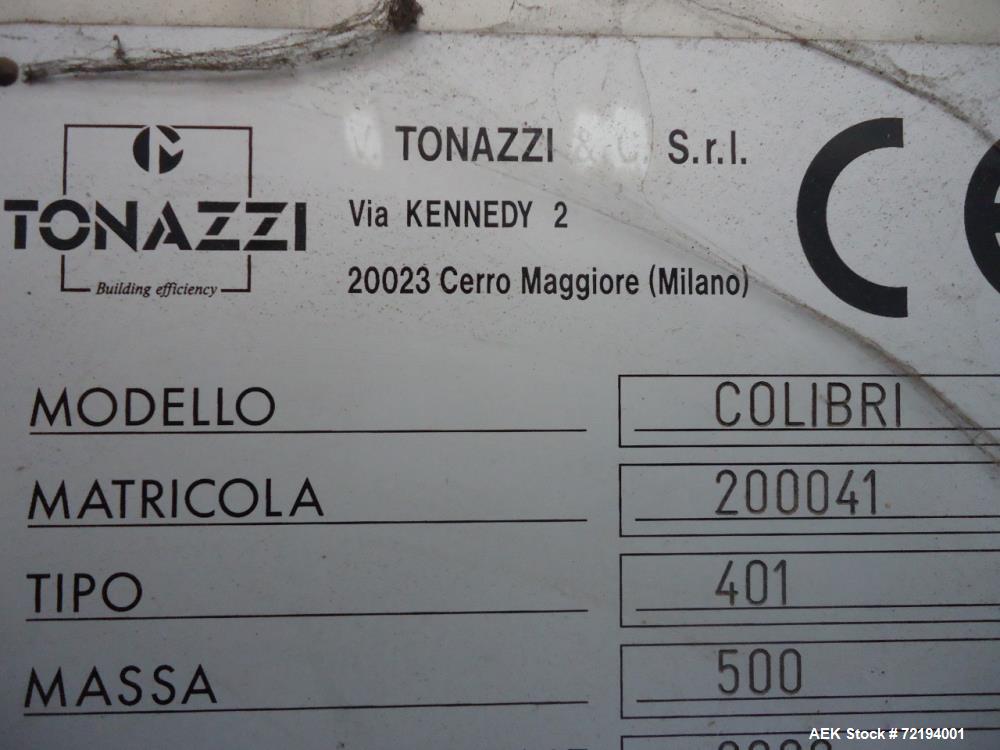 Used Tonazzi Colibri Automatic Plastic Tube Filler and Sealer