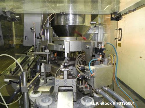 Used- Unipac Model Silver 120 Plastic Tube Filler. Machine is capable of speeds up to 120 tubes per minute. Has a tube size ...