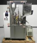 Used Prosys Model RT60H Hibar Pump Hot Air Plastic Tube Filler. Single pump servo driven rotary filler for micro-dose applications. Rated at speeds up to 70 tubes per minute. Has a fill volume range ...