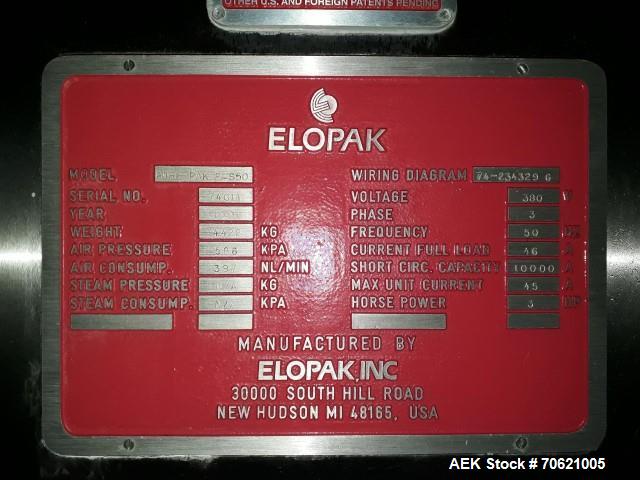 Used- Elopak Fully Automatic Forming, Sealing and Filling Machine, type Pure Pak