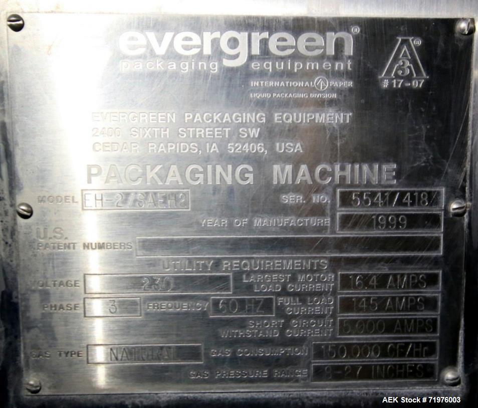 Used- Evergreen Half Gallon Carton Filler with Dual Head Spout Fitment Attachmen