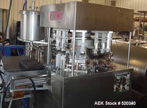 USED: Nimco milk carton filler, model 511CF469880, capable of filling 4-10 oz, 5 speed up to 110 per minute. Fill and seal. All stainless steel construction. 3/230V.