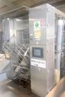 Used Evergreen Model SAEH10, S/N 402 All Stainless Steel ESL 1/2 Gal. Carton Filler with Dual Spout Weldment, Hoppman Cap Elevator, Hoppman Cap Feeder, with Allen Bradley Panel View 1000HMI, and Remo...