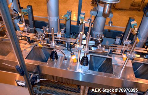 Used Bartelt (Klockner) IM-716-Horizontal Form Fill & Seal Pouch Machine. Capable speeds -100 Pouches/min on Single Index, (200 Pouches/min on Duplex  Pouch.) Has 7" centers for a pouch size range: (...