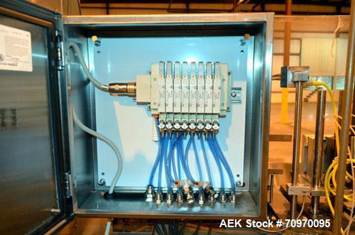 Used Bartelt (Klockner) IM-716-Horizontal Form Fill & Seal Pouch Machine. Capable speeds -100 Pouches/min on Single Index, (200 Pouches/min on Duplex  Pouch.) Has 7" centers for a pouch size range: (...