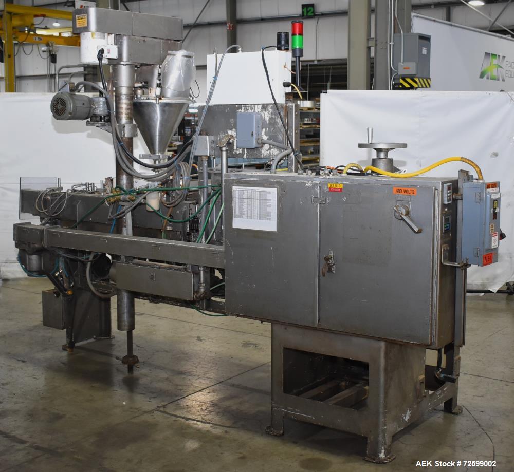 Used- Bartelt IM6 Horizontal Form Fill Seal Machine. Capable of speeds up to 120 ppm. Pouch size range: 2" - 4.75" wide x 2"...