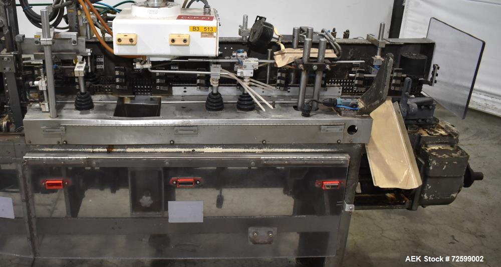 Used- Bartelt IM6 Horizontal Form Fill Seal Machine. Capable of speeds up to 120 ppm. Pouch size range: 2" - 4.75" wide x 2"...