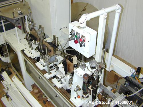 Used Bartelt IM7-14 horizontal form, fill and seal pouch machine capable of speeds up to 100 cpm (200 with optional splitter). Has pouch size range: width 2" - 5 3/4", height 2" - 9". Has zipper atta...