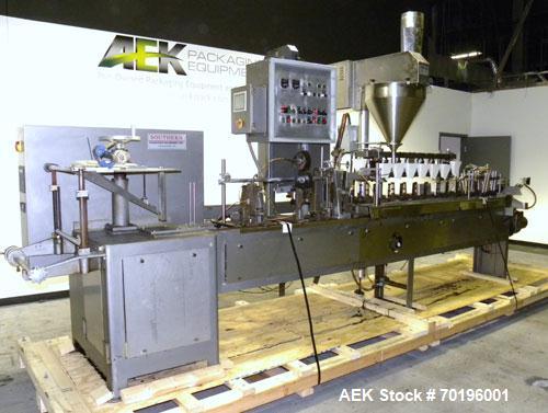 Used Bartelt IM7- 14 Horizontal Form Fill & Seal Pouch Machine. Equipped with Funnel Pocket product filler cups for high speed applications.Capable of speeds of 90-130 cpm. pouch size range: (width) ...