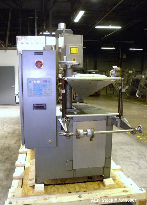 Used Bartelt IM7- 14 Horizontal Form Fill & Seal Pouch Machine. Equipped with Funnel Pocket product filler cups for high speed applications.Capable of speeds of 90-130 cpm. pouch size range: (width) ...