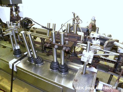 Used Bartelt IM7- 14 Horizontal Form Fill & Seal Pouch Machine. Equipped with Funnel Pocket product filler cups for high speed applications.Capable of speeds of 90-130 cpm. pouch size range: (width) ...