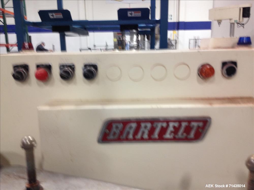 Used-Bartelt Model IM Packager Horizontal Form Fill and Seal Pouch/Bag Machine. Machine is capable of speeds up to 100 pouch...