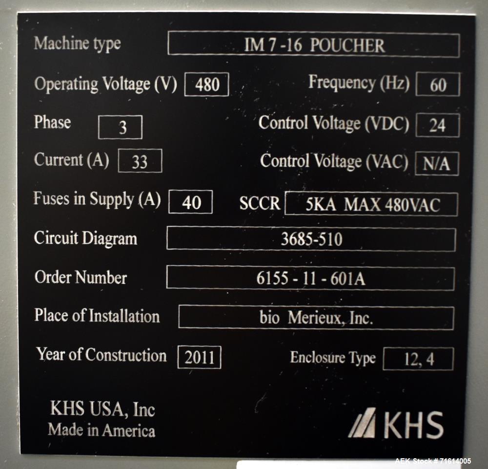 Used- Bartelt Klockner Model IM7-16 Servo Horizontal Form Fill and Seal Machin