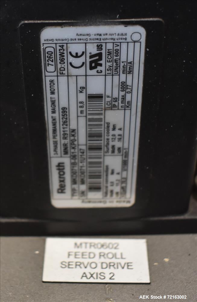 Used Bartelt Model IM7-16 Servo Horizontal Form Fill and Seal Machine.