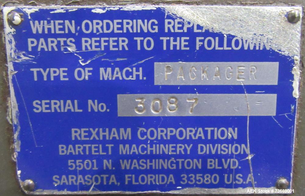 Used Bartelt IM7-16 Pouchmaster Horizontal Form Fill Seal Machine
