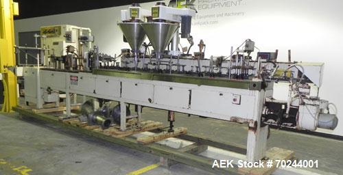Used Klockner Bartelt IM9-14 Horizontal Form Fill & Seal Pouch Machine. Capable of speeds of up to 70 CPM. Has a 9" centers for a pouch size range: (Length) 3" - 7-3/4" (Height) 3" - 9-1/2". Has dual...