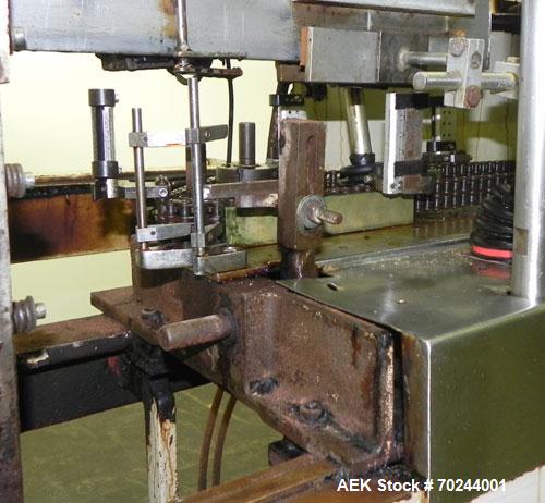 Used Klockner Bartelt IM9-14 Horizontal Form Fill & Seal Pouch Machine. Capable of speeds of up to 70 CPM. Has a 9" centers for a pouch size range: (Length) 3" - 7-3/4" (Height) 3" - 9-1/2". Has dual...