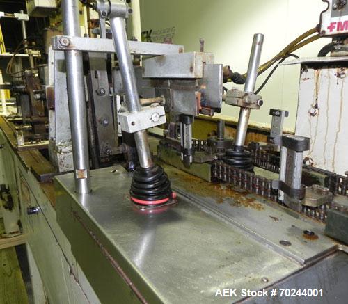 Used Klockner Bartelt IM9-14 Horizontal Form Fill & Seal Pouch Machine. Capable of speeds of up to 70 CPM. Has a 9" centers for a pouch size range: (Length) 3" - 7-3/4" (Height) 3" - 9-1/2". Has dual...