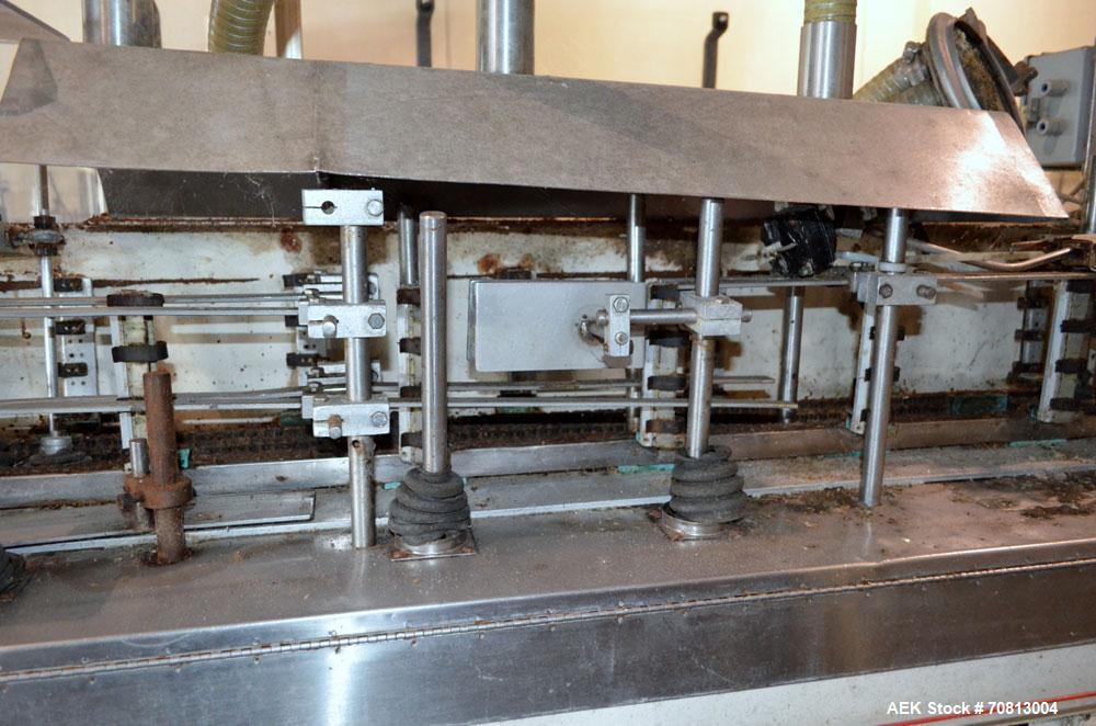 Used Klockner Bartelt IM9-14 Horizontal Form Fill & Seal Pouch Machine. Capable of speeds of up to 70 CPM. Has a 9" centers for a pouch size range: (Length) 3" - 7-3/4" (Height) 3" - 9-1/2. Has singl...