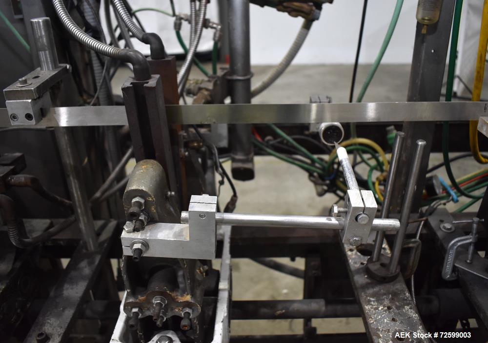 Used Bartelt IM9-14 Horizontal Form Fill & Seal Pouch Machine. Capable of speeds of up to 70 CPM. Has a 9" centers for a pouch size range: (Length) 3" - 7-3/4" (Height) 3" - 9-1/2". (2) Bartelt model...