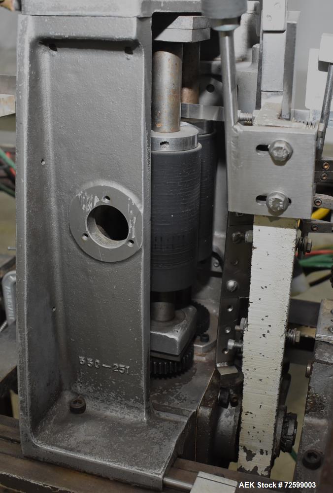 Used Bartelt IM9-14 Horizontal Form Fill & Seal Pouch Machine. Capable of speeds of up to 70 CPM. Has a 9" centers for a pouch size range: (Length) 3" - 7-3/4" (Height) 3" - 9-1/2". (2) Bartelt model...