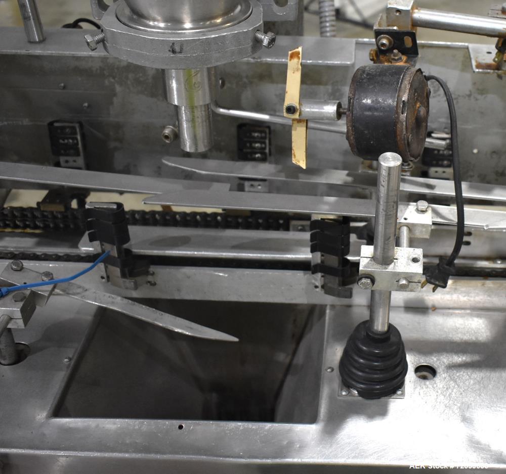 Used Bartelt IM9-14 Horizontal Form Fill & Seal Pouch Machine. Capable of speeds of up to 70 CPM. Has a 9" centers for a pouch size range: (Length) 3" - 7-3/4" (Height) 3" - 9-1/2". (2) Bartelt model...
