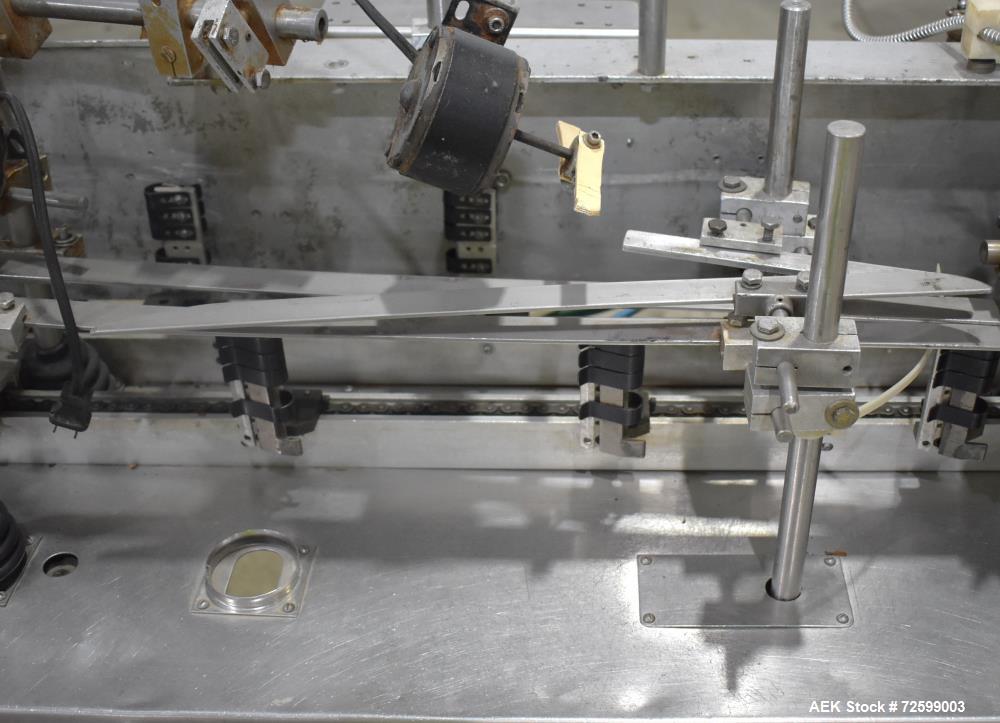Used Bartelt IM9-14 Horizontal Form Fill & Seal Pouch Machine. Capable of speeds of up to 70 CPM. Has a 9" centers for a pouch size range: (Length) 3" - 7-3/4" (Height) 3" - 9-1/2". (2) Bartelt model...