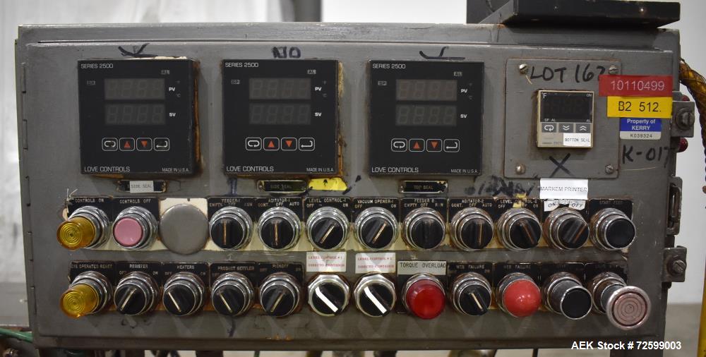 Used Bartelt IM9-14 Horizontal Form Fill & Seal Pouch Machine. Capable of speeds of up to 70 CPM. Has a 9" centers for a pouch size range: (Length) 3" - 7-3/4" (Height) 3" - 9-1/2". (2) Bartelt model...
