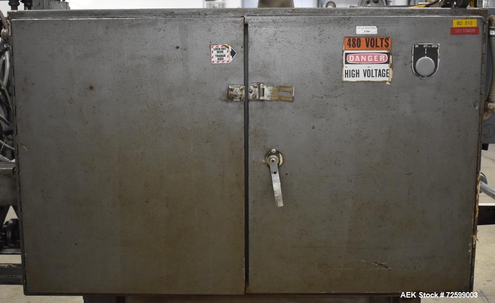 Used Bartelt IM9-14 Horizontal Form Fill & Seal Pouch Machine. Capable of speeds of up to 70 CPM. Has a 9" centers for a pouch size range: (Length) 3" - 7-3/4" (Height) 3" - 9-1/2". (2) Bartelt model...